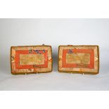 A PAIR OF 19th CENTURY TIBETAN SILK SEATING CUSHIONS Decorated with Tibetan Lama's bell in the