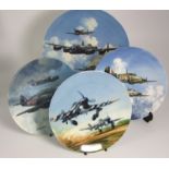 Set of 10 Coalport Warplane Plates (in boxes with certificates) – Mosquito, Spitfire, Lancaster
