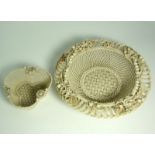 2 Belleek Baskets (both 3 strand).