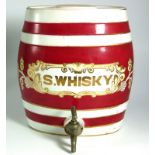 Late 19th Century Scotch Whisky Porcelain Cask.