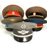 5 Russian Military Caps.