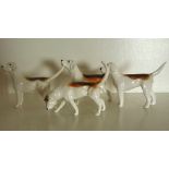 4 Beswick Foxhounds (3 second version, 1 first version).