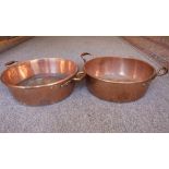 2 Copper Jelly Pans – 15” and 16” diameter.