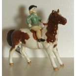 Beswick Girl on Pony (Skewbald) No.1499.