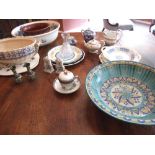 Assorted Pottery and Porcelain incl. Pair of Miniature Cloisonne    Vases, Coalport Continental