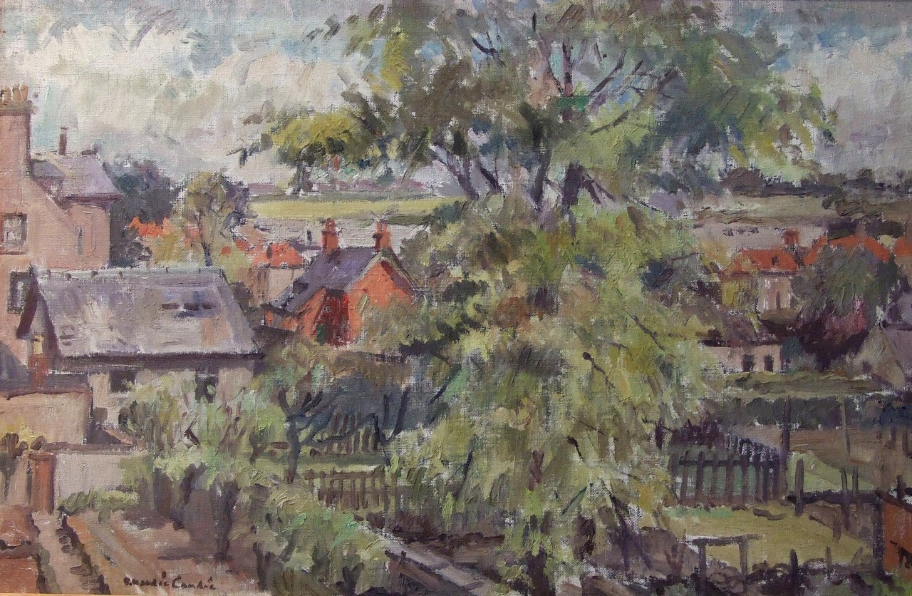 **ROBERT HARDIE CONDIE RSA – Spring Morning in Angus. Oil on Canvas. Signed. (15½” x 23½”). £100/