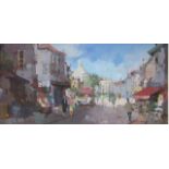 PR – Paris and Montmartre. Oil on canvas. Initialled 11.5” x 23.5” £30/50