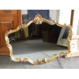 Rococo Style Gilt Framed Wall Mirror (overall 32” x 41”). £80/120