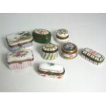 8 assorted Limoges Porcelain Pill Boxes. £60/80