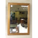 Gilt Framed Wall Mirror with Bevelled Glass (overall 38” x 27”). £30/40