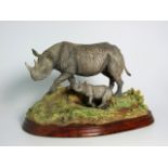 Border Fine Arts Rhino and Baby – A5410 (with box). £30/40