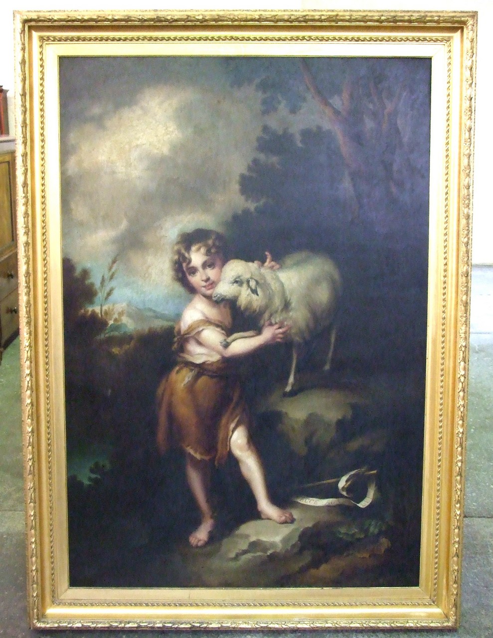 Follower of MURILLO – Saint John and the Lamb. Oil on Canvas. (66” x 45”). £2000/4000