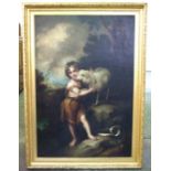 Follower of MURILLO – Saint John and the Lamb. Oil on Canvas. (66” x 45”). £2000/4000