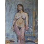 **THE EARL HAIG –A Female Standing Nude. Signed. Dated `68 Oil on canvas. 43” x 33” £400/600