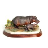 Border Fine Arts Hippo and Baby – A2741 (with box). £30/40