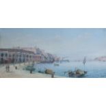 JOSEPH BONELLO (b1878) – Pair of Framed Watercolours of Valetta Harbour. Signed (both 6” x 12”). £