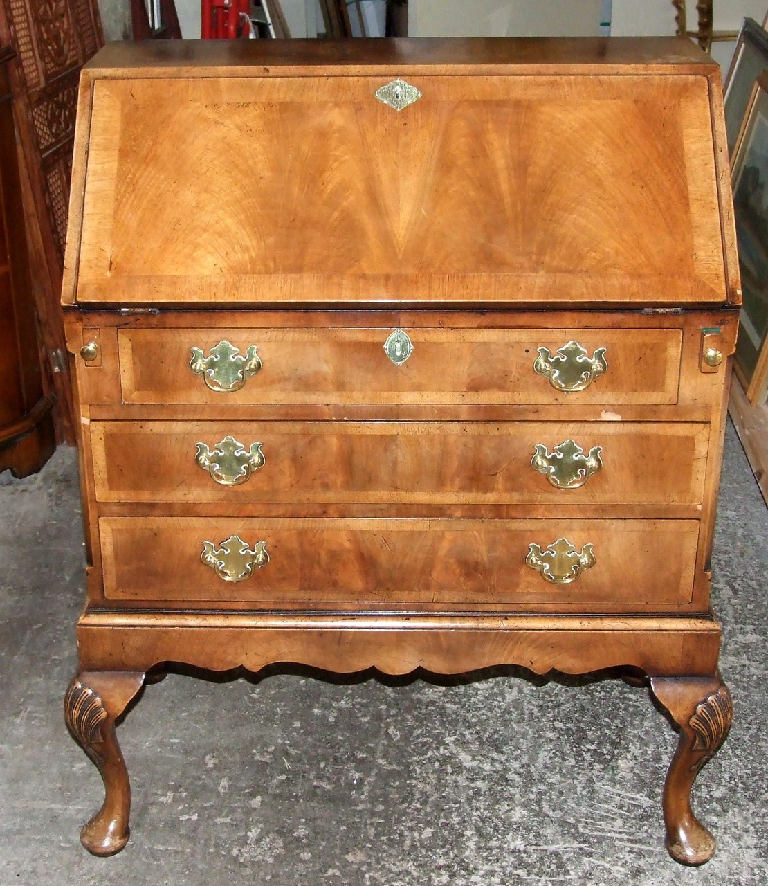 Walnut Fall-front Bureau. £60/80