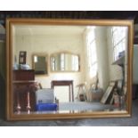 Large Gilt Framed Mirror with Bevelled Glass (overall 40” x 51”). £60/80