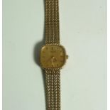 Tissot 9 Carat Gold Ladies Wristwatch. £200/250