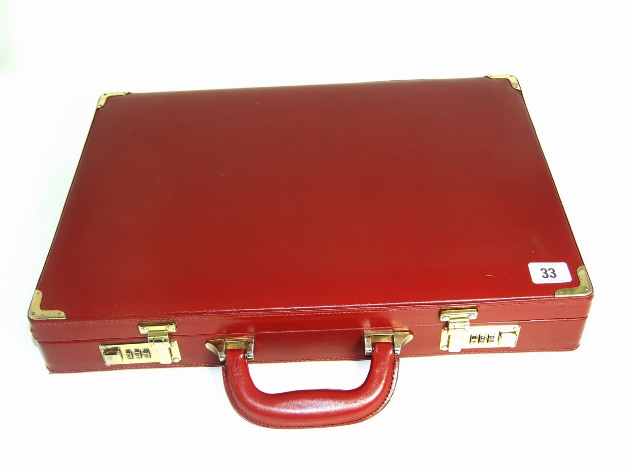 Red Leather Ladies Attache Case. £20/30