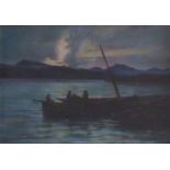 COLIN HUNTER – Fishing Boats at Dusk. Oil. Signed 9.25” x 13” £300/400 452. MICHAEL KITCHEN HURLE –