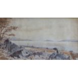 FREDERICK JOHN LEES – Pair of Framed Watercolours, Coastal and River Scenes. Signed, Dated 1873. (