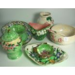 8 pieces of Maling-ware incl. Salad Bowl, Vase etc. £40/60