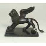 Bronze Winged Lion Paperweight. £40/60