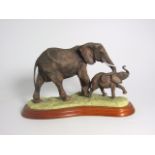 Border Fine Arts Elephant and Calf – A5409 (with box). £30/40