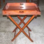 19th Century Mahogany Butler’s Tray on Folding Stand. £60/80