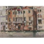 *Geoffrey Humphries (b.1945) A VENETIAN CANAL Signed and dated '07, watercolour 47 x 36 cm; and