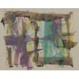 *William Gear RA (1918-1997) UNTITLED  Signed and dated 1957 in pencil, coloured ink and wax crayons