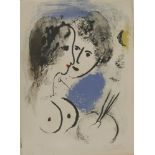 *Marc Chagall (Russian, 1887-1985) 'LE PEINTRE A LA PALETTE', 1952 Lithograph printed in colours