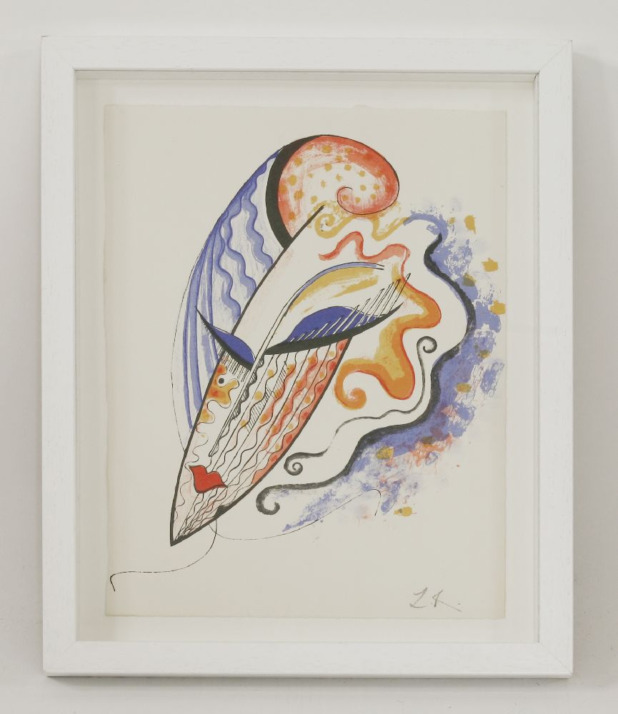 *Zandra Rhodes (b.1940) UNTITLED Lithograph, signed with initials l.r. in pencil 30.5 x 23.5cm * - Image 2 of 2