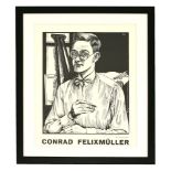 *Conrad Felixmller (German, 1897-1977)  FW SELF PORTRAIT  Woodcut, signed and dated 1927 in