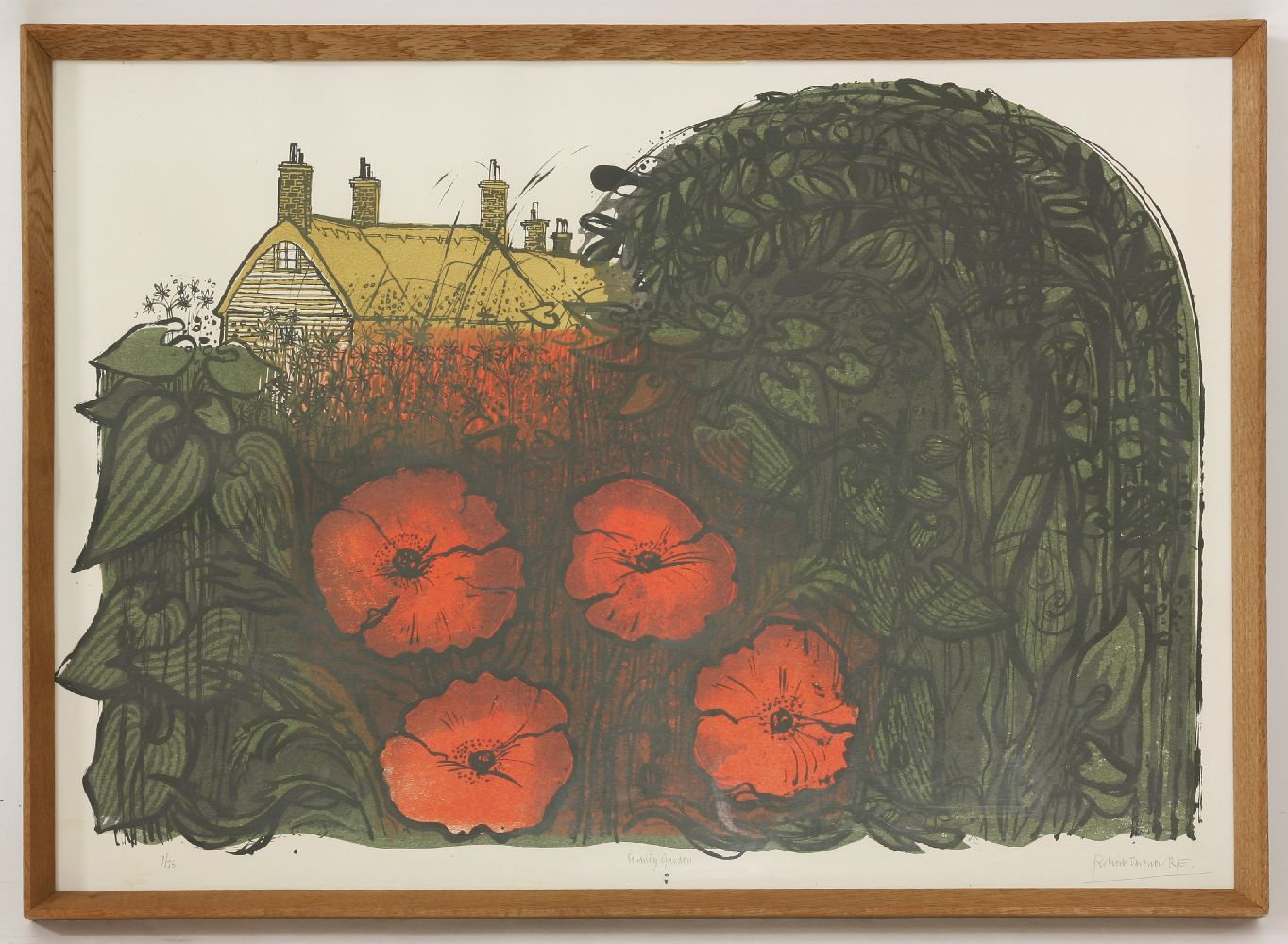 *Robert Tavener (1920-2004)  'COUNTRY GARDEN'  Lithograph, signed in pencil and numbered 7/75  45. - Image 4 of 4