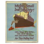 Mighty Small but Mighty!', A work incentive poster, Mather & Company, Chicago, 1929 113 x 92cm