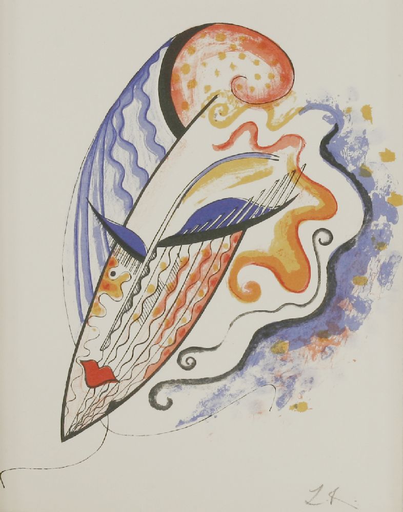 *Zandra Rhodes (b.1940) UNTITLED Lithograph, signed with initials l.r. in pencil 30.5 x 23.5cm *