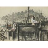 *Olga Lehmann (1912-2001) 'LUXBOROUGH LODGE DEMOLITION'  Signed and inscribed with title l.l.,