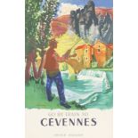 Go by Train to Cevennes', Lithographic poster, Editions Paul-Martial, Paris, linen-backed 99 x 62.