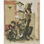 *Michael Ayrton (1921-1975) 'THE BIRD SELLERS' Lithograph printed in colours, signed and numbered