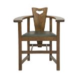 An Arts and Crafts 'Abingwood' oak armchair,  designed by George Walton for Goodyers, Regent St.,