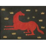 Bob Boyer (Canadian, 1948-2004) RED HORSE Signed l.r., gouache 30 x 40cm