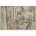 *Richard Bawden (b.1936) 'THROUGH THE MIRROR' Etching and aquatint, signed, inscribed with title and