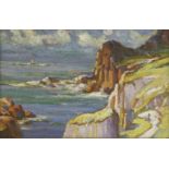 *Tom Anderton (1894-1956) 'LANDS END' Oil on canvas 29 x 19cm *Artist's Resale Right may apply to