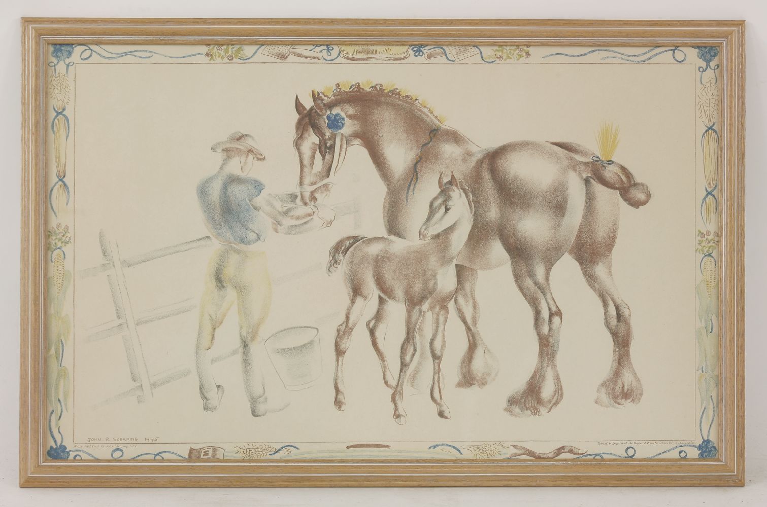 *John Skeaping, RA (1901-1980) MARE AND FOAL  Lithograph, 1945, from School Prints printed at the - Image 2 of 4