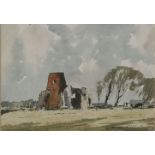 *Edward Wesson (1910-1983) 'ST BENET'S ABBEY, NORFOLK';  'ON HORSEY MERE' Two, both signed, pen