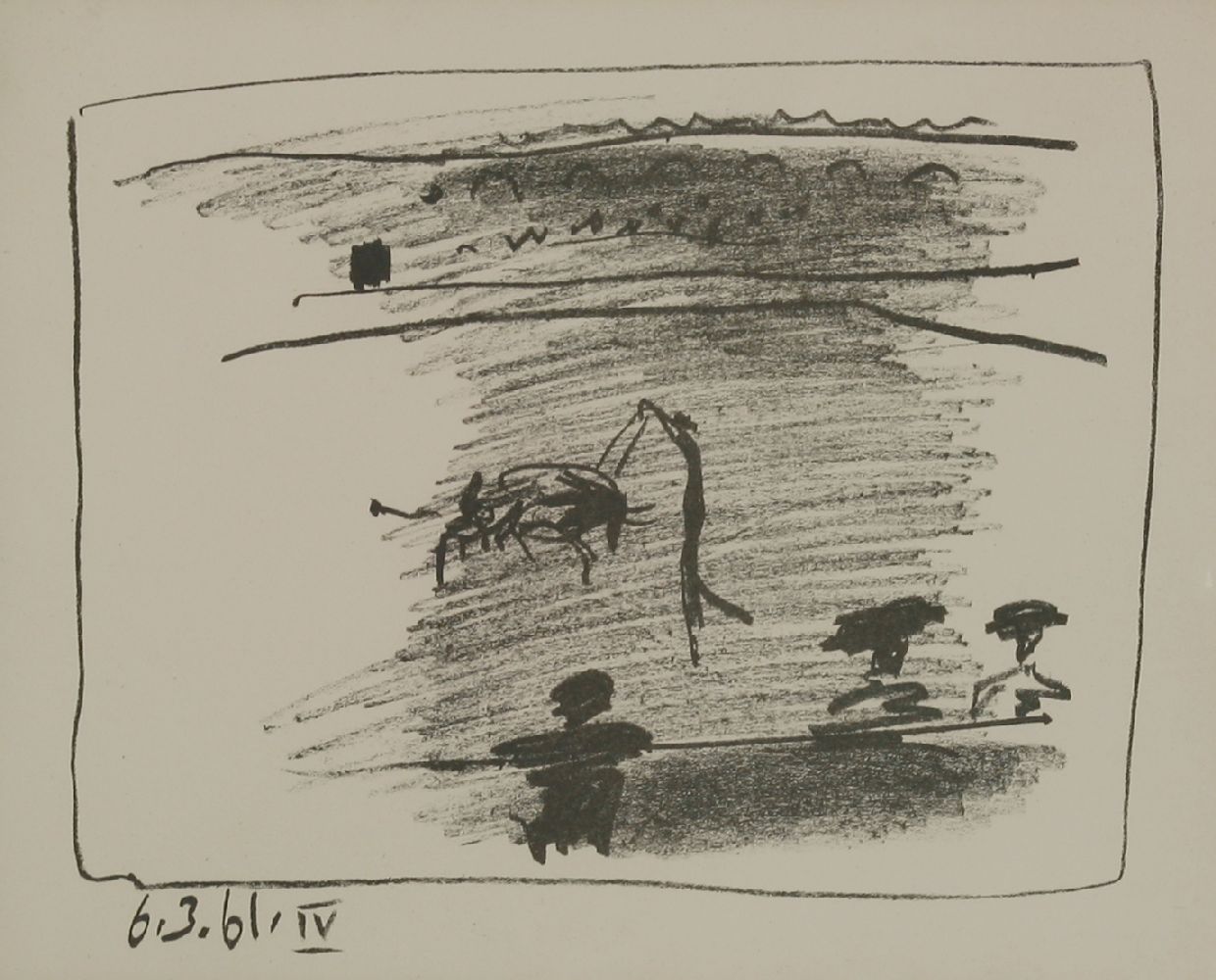 *Pablo Picasso (Spanish, 1881-1973) 'LES BANDERILLES' (Mourlot 349; Bloch 1016) Lithograph, 1961,