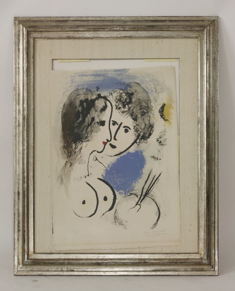 *Marc Chagall (Russian, 1887-1985) 'LE PEINTRE A LA PALETTE', 1952 Lithograph printed in colours - Image 2 of 5