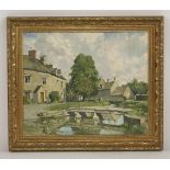 Stanley Orchard (1920-2005)'LOWER SLAUGHTER' Signed, oil on canvas51cm x 61cm